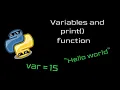 Print function and variables in Python