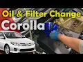 Toyota Corolla Sedan Engine Oil Filter Change 2008 to 2012