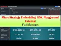 MicroStrategy Embedding SDK Playground Tutorial - Full Screen