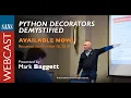 SANS Webcast Python Decorators Demystified
