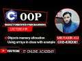 9 Objects Memory Allocation using Arrays in Classes C Tutorials for Beginners