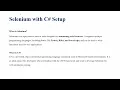 Automation Testing Selenium C - Set Up in Visual Studio