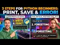 Making the first program in python using print function and how to save it