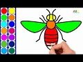 Drawing For Kids Insect Coloring Drawing Coloring Pages For Children-Learn Drawing