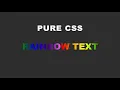Pure CSS Rainbow Text Animation