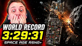 Space Age World Record in 3 29 31 Any Random Seed w Blueprints Speedrun RSNG