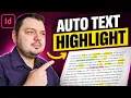 Highlight text in InDesign automatically