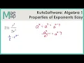KutaSoftware Algebra 1 - Properties of Exponents EASY