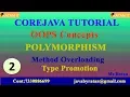Core java OOPS -2 Polymorphism Method Overloading Type promotion By Ratan sir
