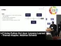 PyCon DE 2018 IoT Using Python On Linux Lessons Learned - Thomas Keppler and Matthias Schmidt