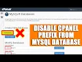 LIVE How to disable cPanel username prefix in database name and database users via WHM