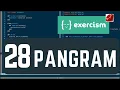 exercism io 28 pangram