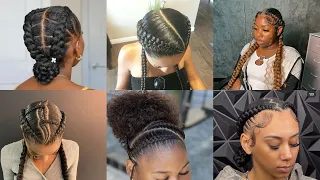 Cute Easy Two-Braid Hairstyles for Ladies 2 Cornrows Goddess Dutch Braids 2026