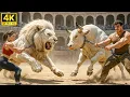 Legendary White Lion vs Mighty White Bull — Ultimate Animal Arena Clash | Who Will Win? 🦁⚔️🐂🔥