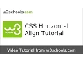 W3Schools CSS Horizontal Align Tutorial