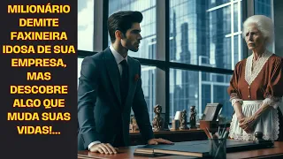 Milionário demite faxineira idosa de sua empresa, mas descobre algo que muda suas vidas!...