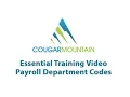 Payroll Department Codes
