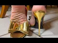 Beauty of a well Cared feet in mules heels