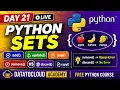 DAY 21 Python Set Set Methods Explained add update pop remove discard copy