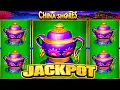 SUPER JACKPOT 300 BETS CHINA SHORES HIGH LIMIT SLOT MACHINE SLOTS KONAMI