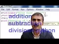 How to add multiply subtract and divide in python in hindi