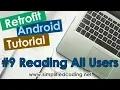 Retrofit Android Tutorial - Reading All Users