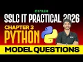 SSLC IT Practical 2026 Chapter 3 Python Model Questions Xylem SSLC
