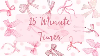 15 Minute Timer - Coquette Bows Pink Preppy Aesthetic