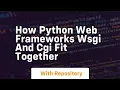 How Python web frameworks WSGI and CGI fit together