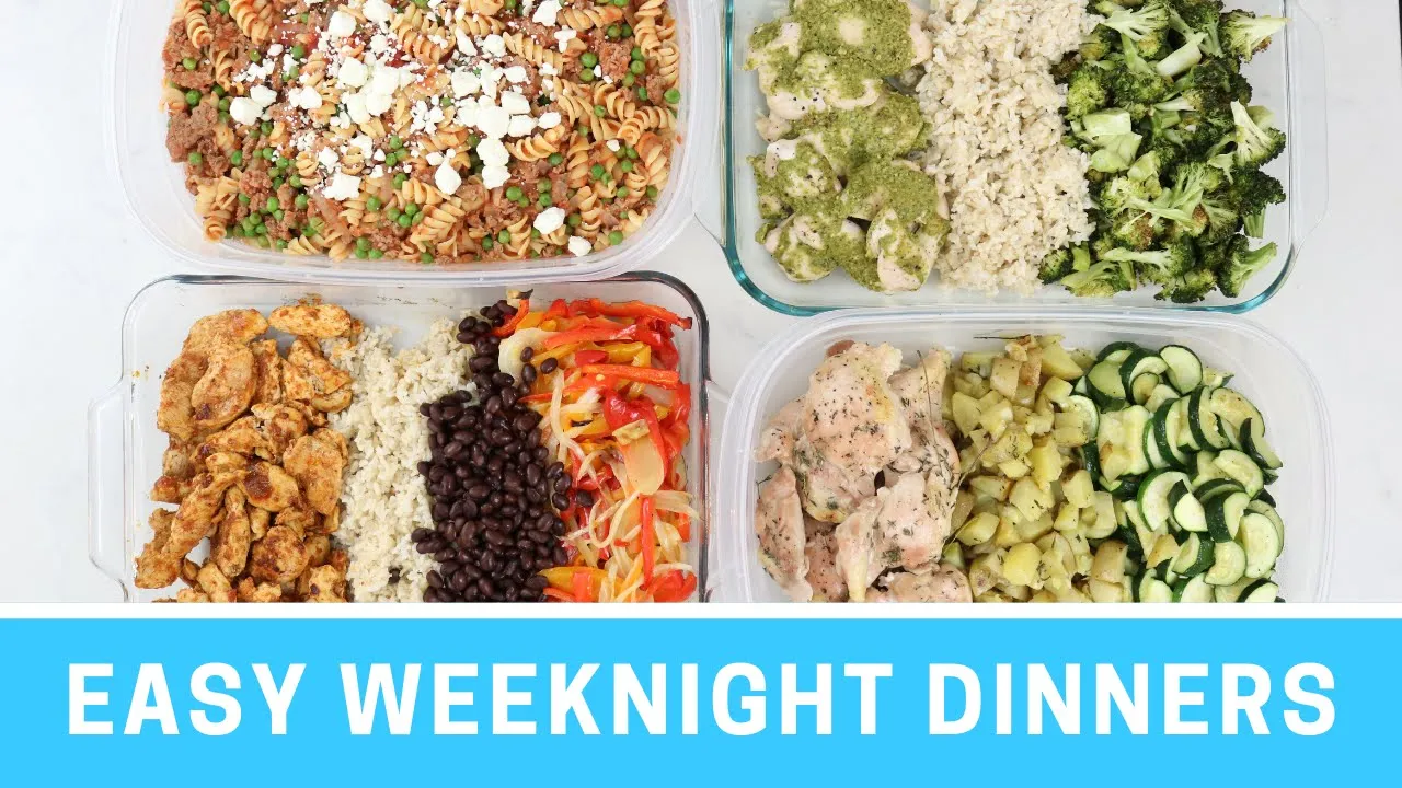 4 Easy Weeknight Dinners for Busy Families - 90 Minute Meal Prep