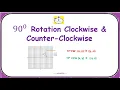 How to Rotate 90 degrees Clockwise and Counter-Clockwise