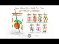 Orange design SVG cut files for Libbey Glass Can summer design