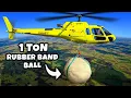Download Lagu How High Will This 1 Ton Rubber Band Ball Bounce?
