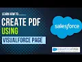Generate PDF using Visualforce page in Salesforce Create custom pdf using Visualforce