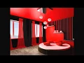 Stylish Black And Red Curtains For Living Room