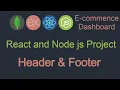 React and node js project Header and Footer