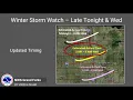 Winter Storm Watch for Late Tonight and Wednesday
