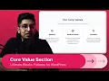 How to Add Core Value Section in WordPress Ultimate Blocks Pattern