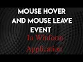 Mouse Hover And Mouse Leave Event In WinForms Application How to Use Mouse hover or Mouse Leave