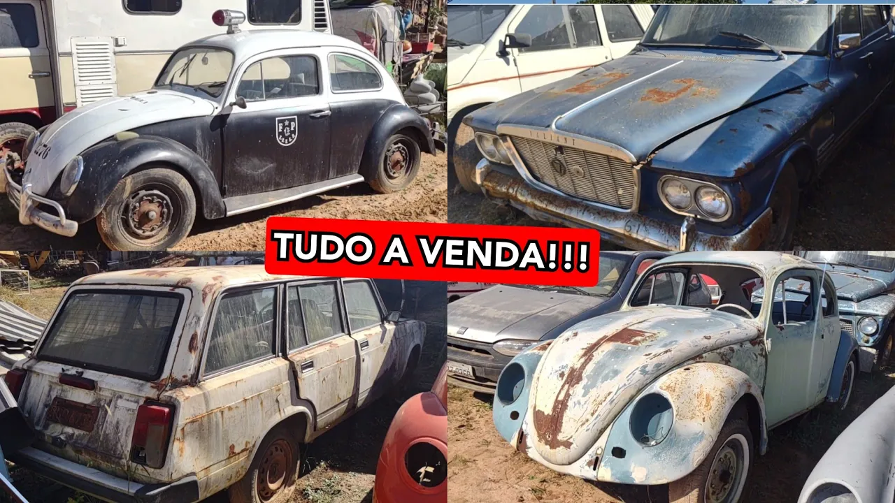 FERRO VELHO de CARROS ANTIGOS! FUSCA, PASSAT, VARIANT, TUDO À VENDA!!!