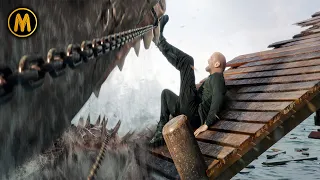اسماك قرش عملاقة من عصر الديناصورات تهاجم البشر ملخص فيلم Meg 1 2 