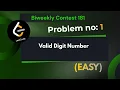 Valid Digit Number Leetcode 3908 Explanation With Code Java