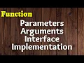 Function Parameters Arguments Interface Implementation Part-2 Chapter 1 XII STD CS