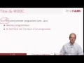 Mooc Ecrivez votre premier programme avec Java