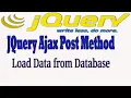jquery ajax post method load data from database