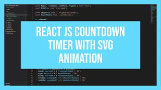 React JS Countdown Timer with SVG Animation