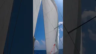 From fun up the bow to a wet bed…  boat life  😂  #sailingfamily#boat #sailing