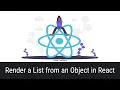 Render a List from an Object in React