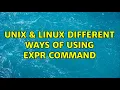 Unix Linux Different ways of using expr command