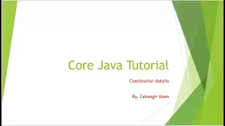 10 Core Java - Constructor with live coding Bangla Tutorial